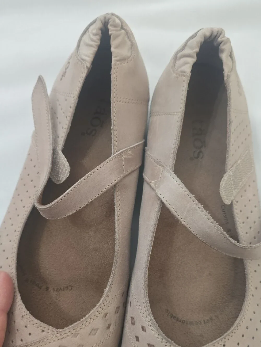 Taos Footwear Taupe Suede Mary Jane‎ Flats